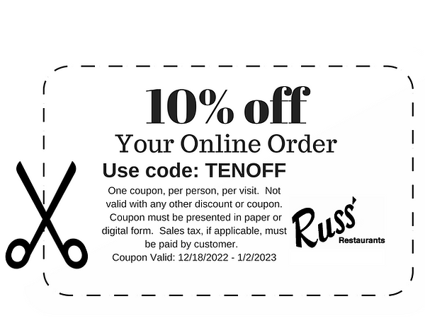 Email Coupon | russ-restaurant